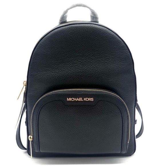 Michael Kors Medium Jaycee Backpack Black/Gold (NWT) - Picture 1 of 12